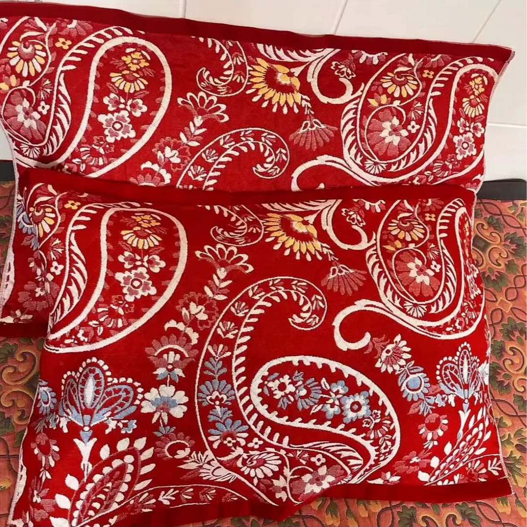 52x78cm亲肤柔软透气吸汗高档轻奢 家用成人家用一对大枕巾棉枕巾