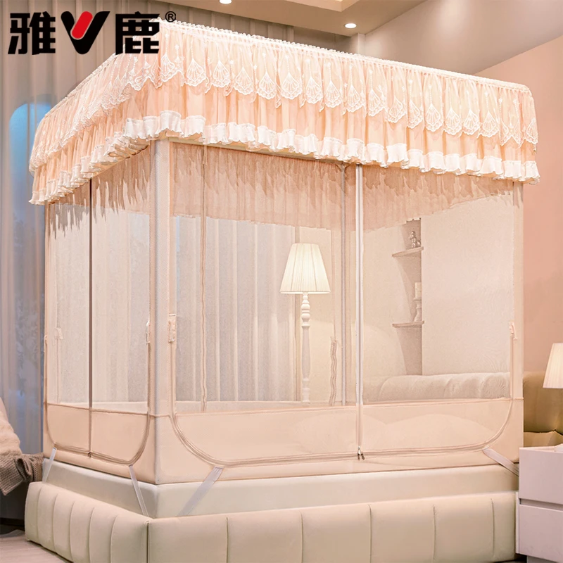 防摔蚊帐单帐纱不带支架家用卧室1.8米x2.0米婴儿防止掉床蚊帐1.5