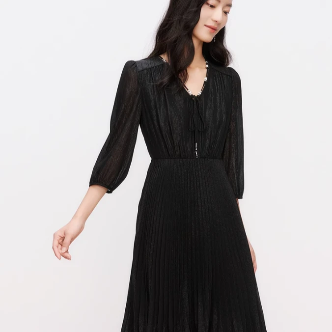 【羊羊专属】盈动绽放】珂莱蒂尔春七分袖连衣裙女气