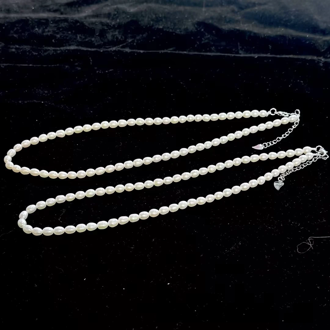 【CH】珍珠天鹅蛋项链-约4mm（多样性发其一）