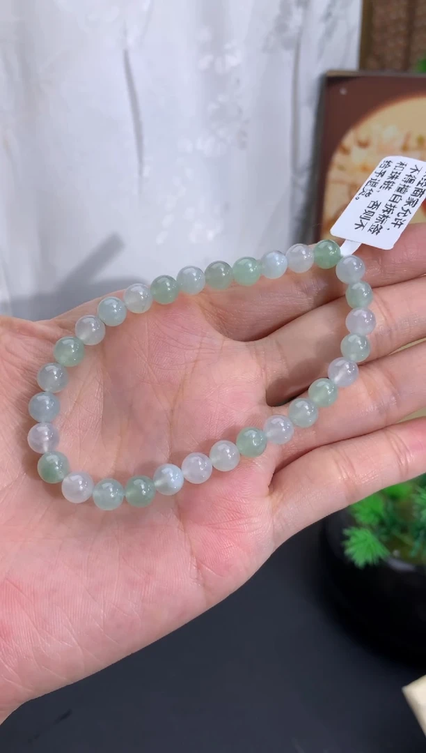 未镶嵌手串翡翠卡6mm