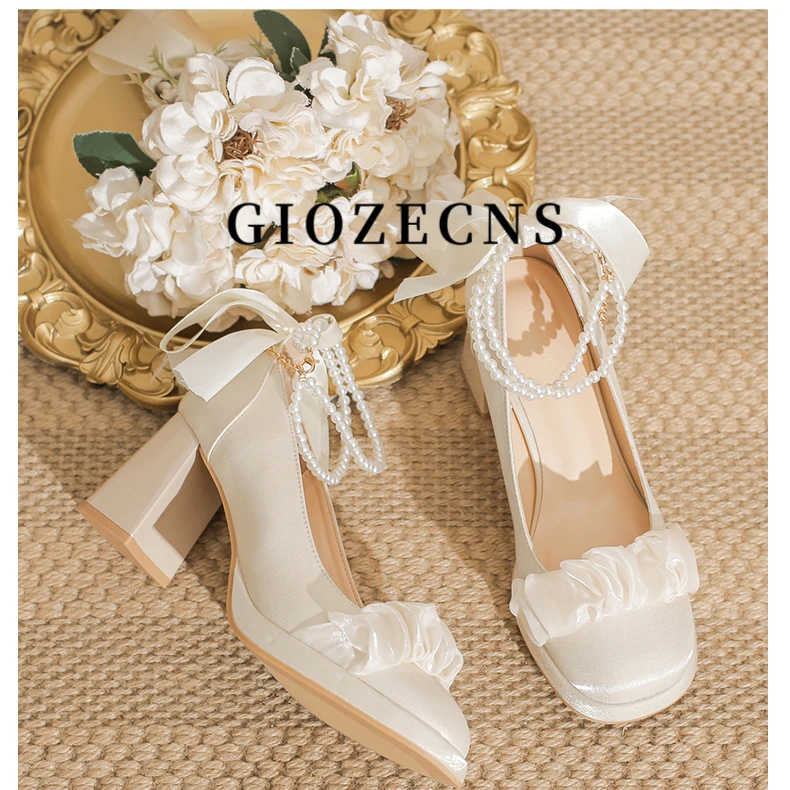 【七夕新意礼物】纪捷希高跟鞋女款夏季玛丽珍休闲鞋公主风气质单鞋