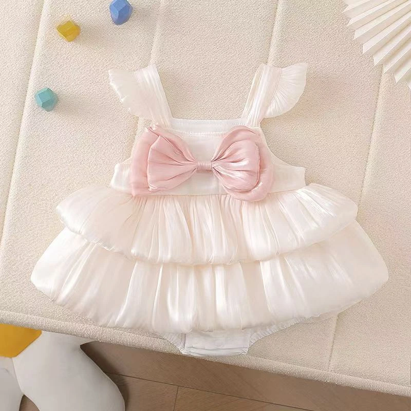婴儿夏季可爱公主吊带包屁裙周岁百天百搭满月蛋糕裙周岁礼服洋气
