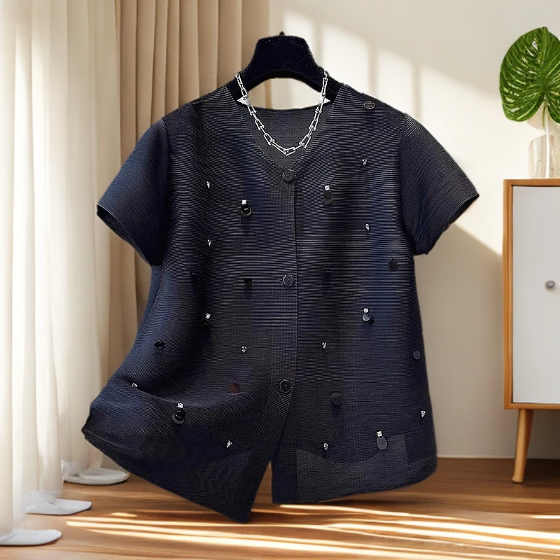 香朵儿时尚设计感ins风针织衫2025年夏季新款小众轻薄透气开衫女