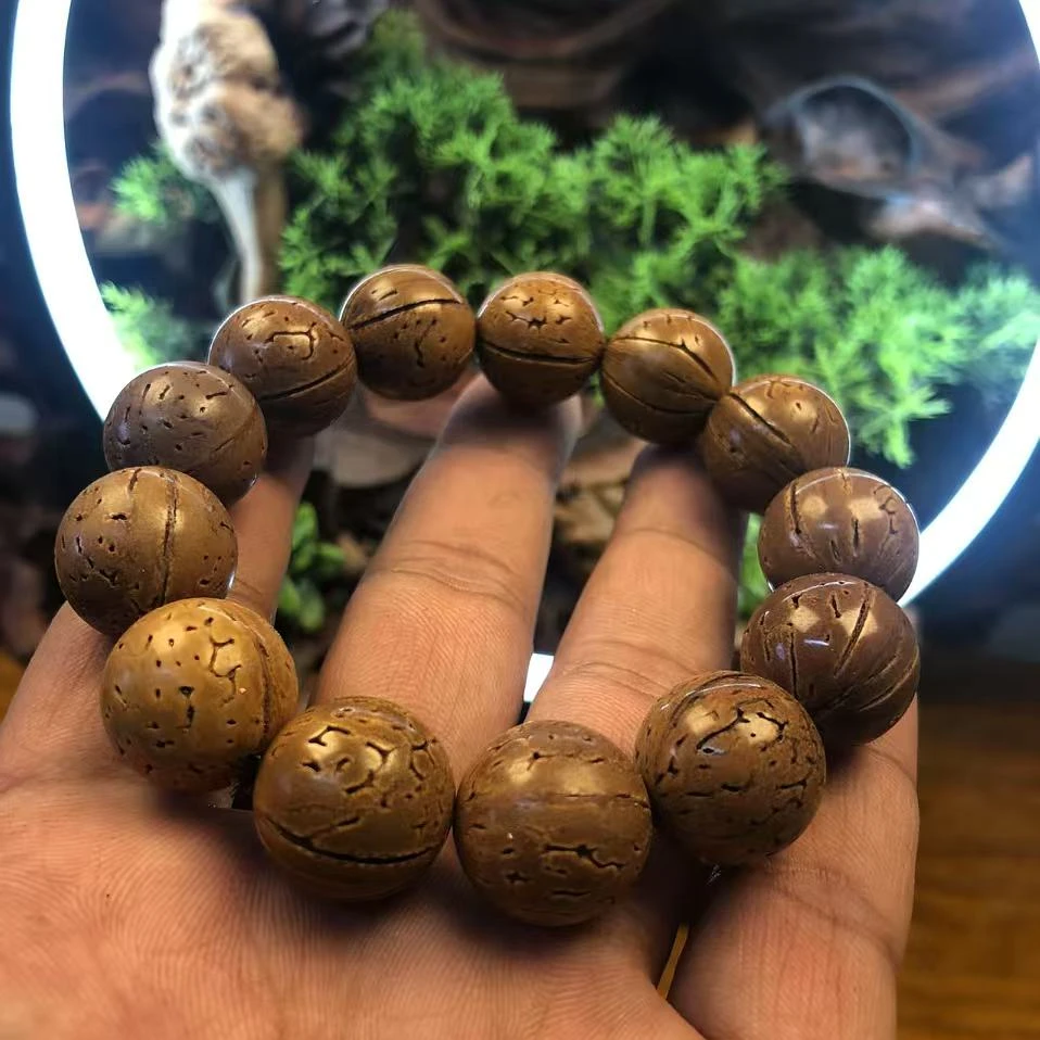 桃核正圆光珠手串  1.7