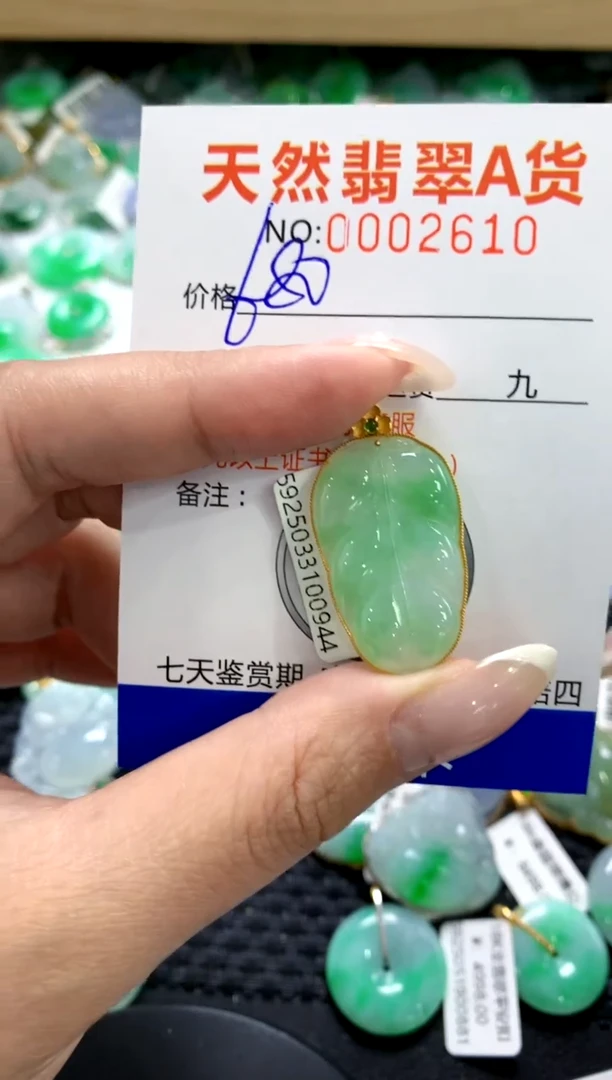 翡翠18K金镶嵌颈饰1111111111111111