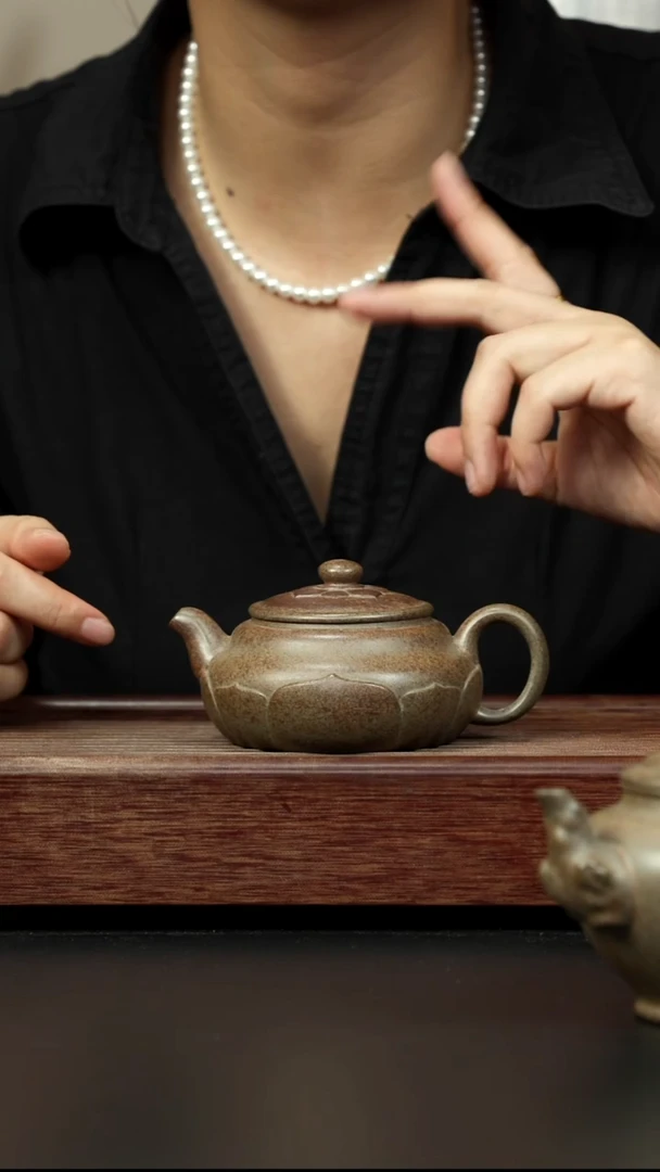 紫砂茶壶青段柴烧 禅莲