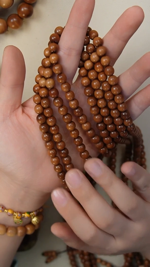 檀香木手串/手链老山檀香0.8多圈108颗桂花香