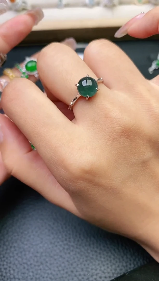 【闪购商品】翡翠戒指银S925镶嵌1111