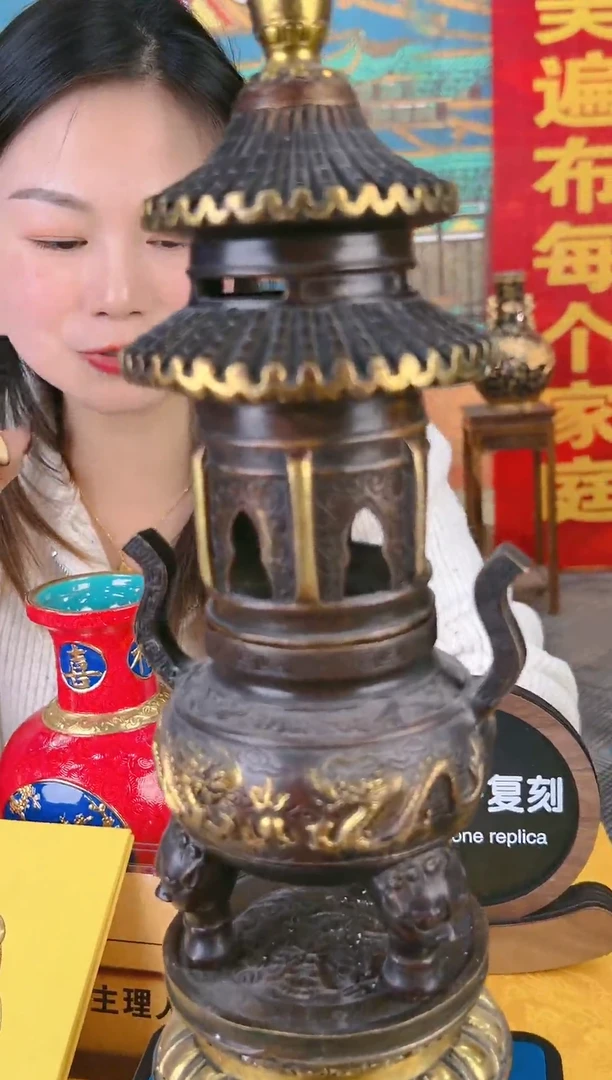 瓷片颐和园陶瓷摆件B4-10（一比一古法新烧）