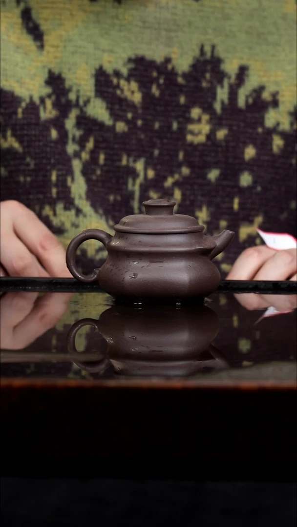 茶壶紫砂半手工天青牛币