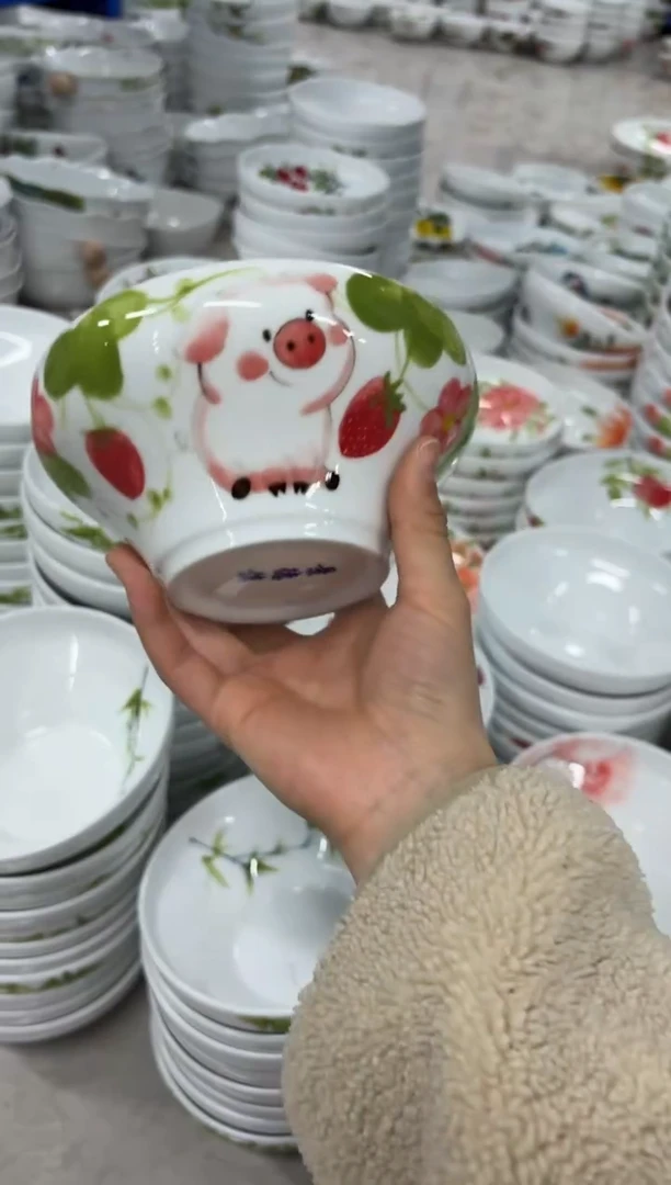 景德镇手绘釉中彩（食品级）葫芦碗