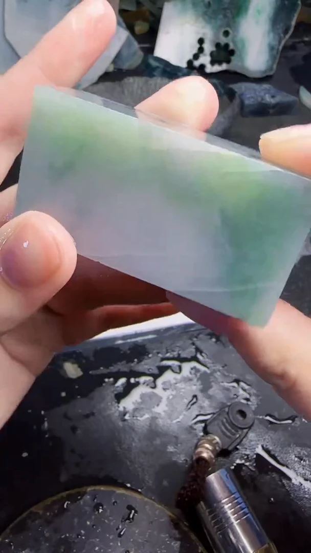 未镶嵌挂件翡翠阳*苔天然翡翠018