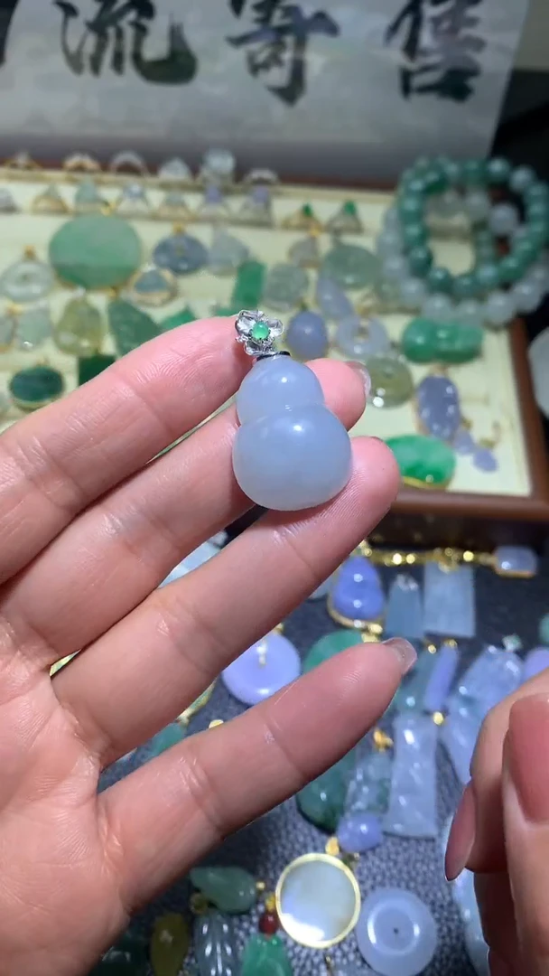 【闪购商品】翡翠颈饰18K金镶嵌0173翡翠吊坠