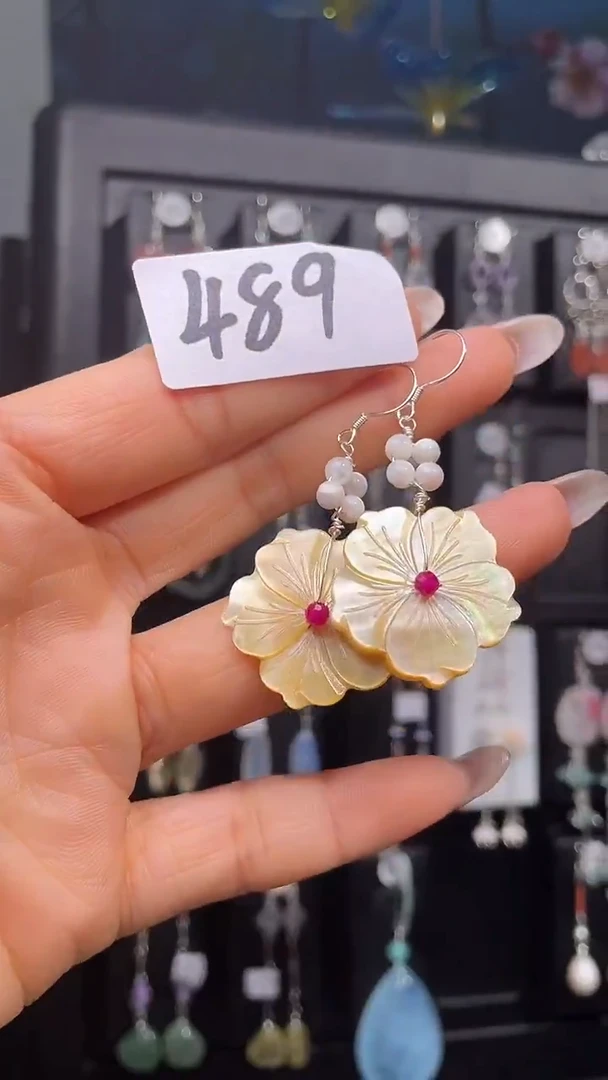 银S925镶嵌耳饰紫晶喜欢拍