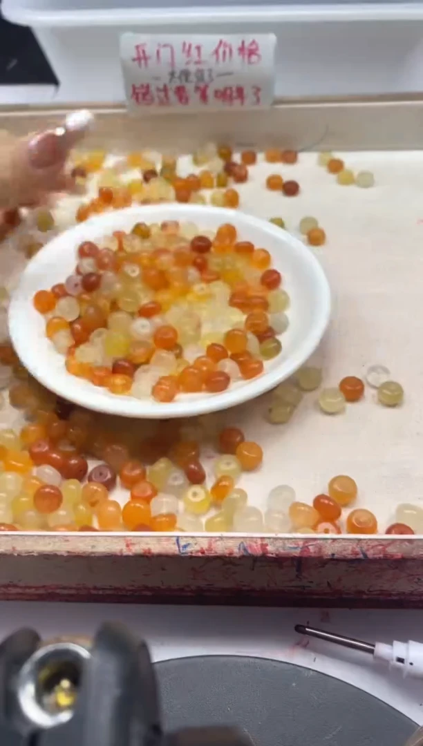 【闪购商品】玛瑙/玉髓颈饰未镶嵌w2013金丝玉算盘8*5mm*30颗