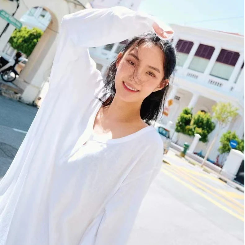 0534 SPELL2025夏季新品亨利领长袖T恤简约透气棉质薄款上衣女