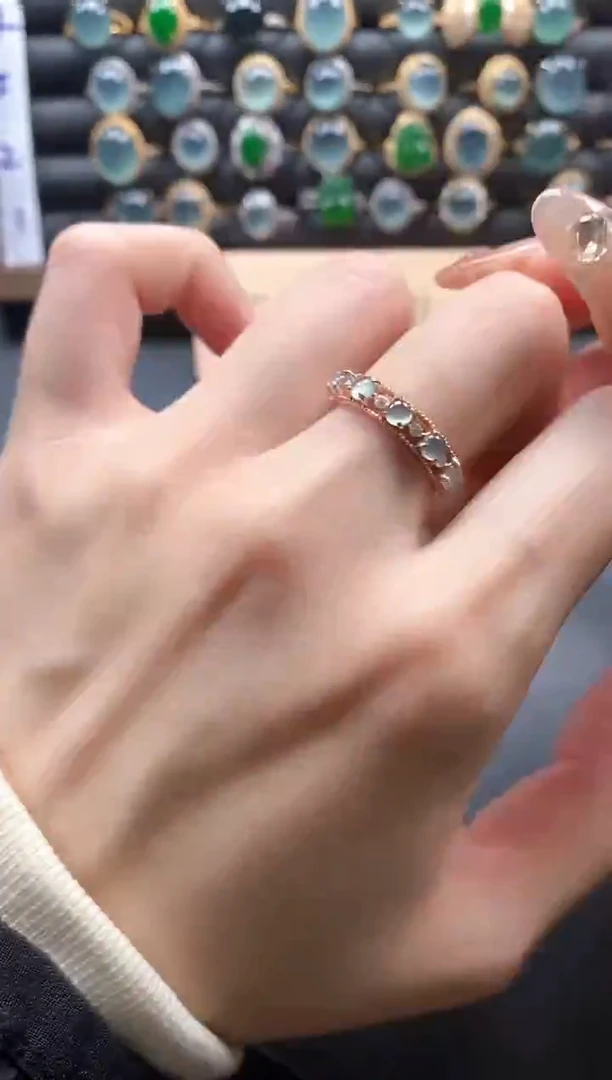 银S925镶嵌戒指翡翠51511