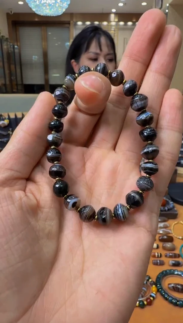 未镶嵌玛瑙/玉髓珠宝奇石玛瑙珠手串