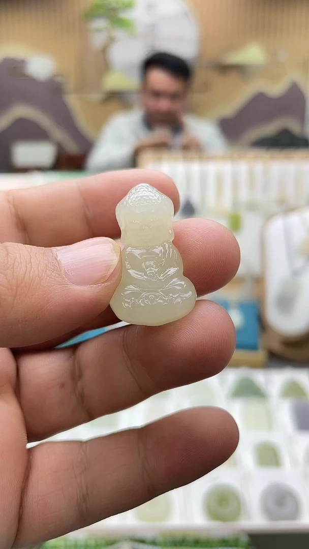 吊坠(不含链)未镶嵌和田玉卡30mm宝宝佛