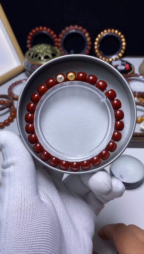 猴头核桃手串机刷金银双标直切尺寸8+全品-13号