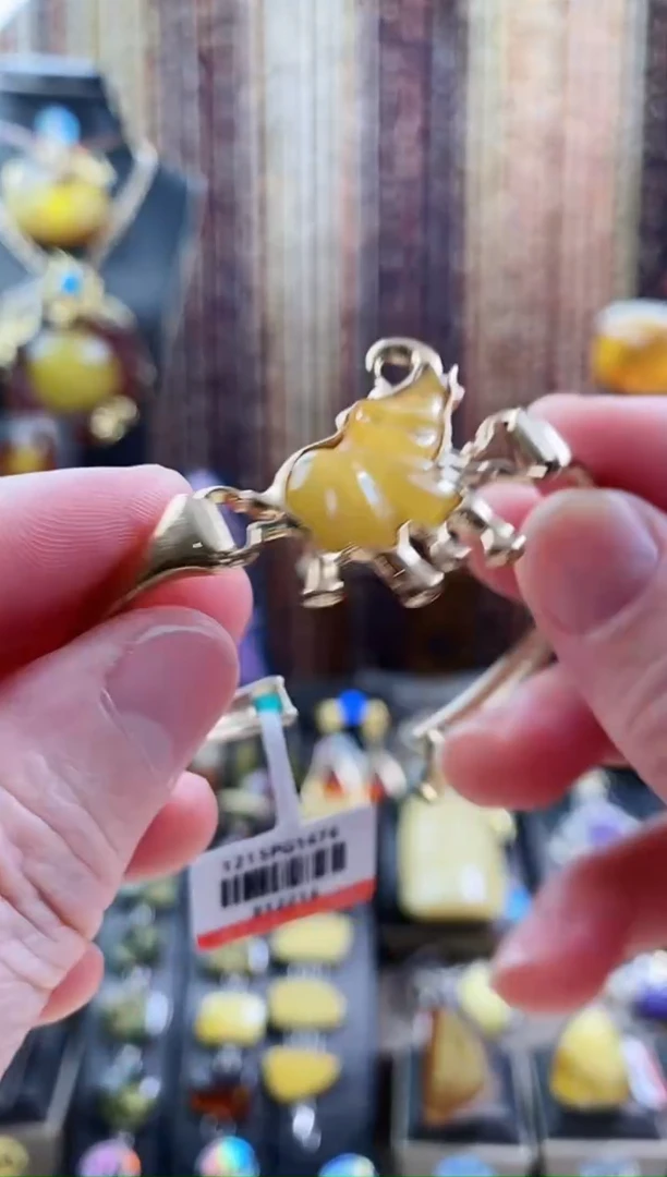 银S925镶嵌琥珀手镯手镯