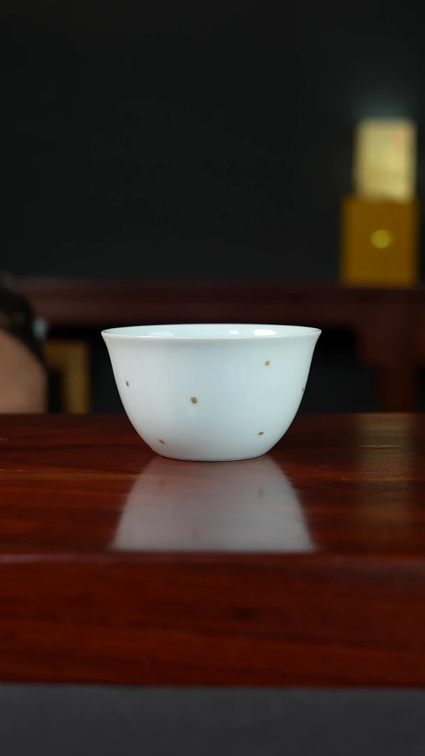 祖传窑真柴窑传承400年点金卧足杯