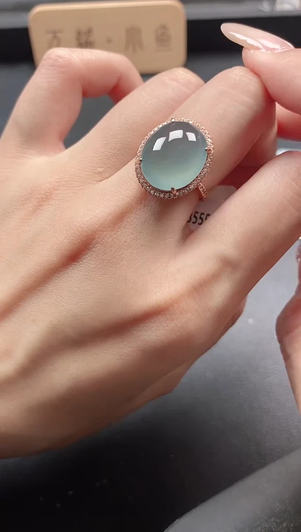 银S925镶嵌戒指翡翠51511
