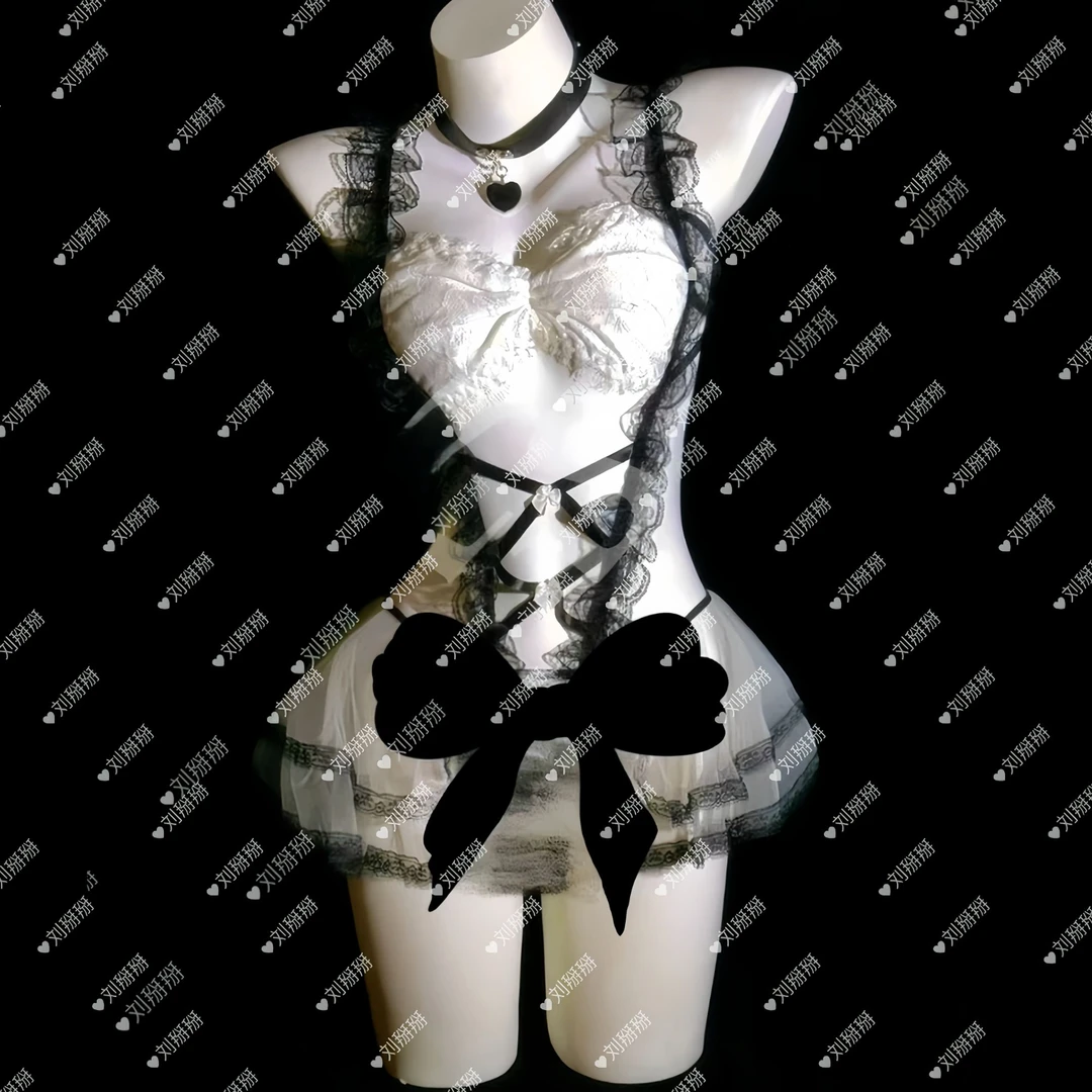 刘掰掰【爱丽丝】2025纯欲风性感女神蕾丝居家吊带连体衣辣妹女装