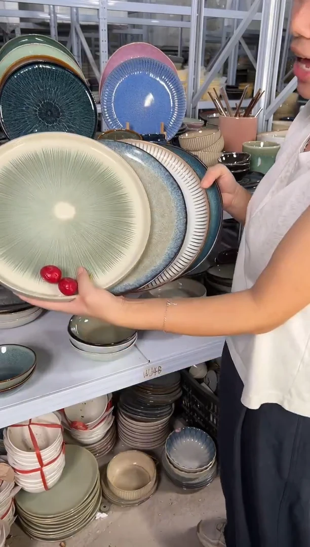 陶瓷外贸尾货瑕疵满20包邮X4大盘