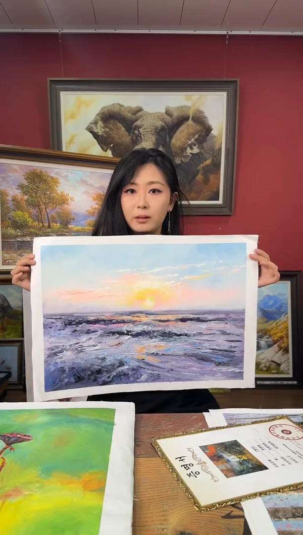 油画【133号】约53*35cm丨朝鲜原创纯手绘孤品油画丨顺丰包邮