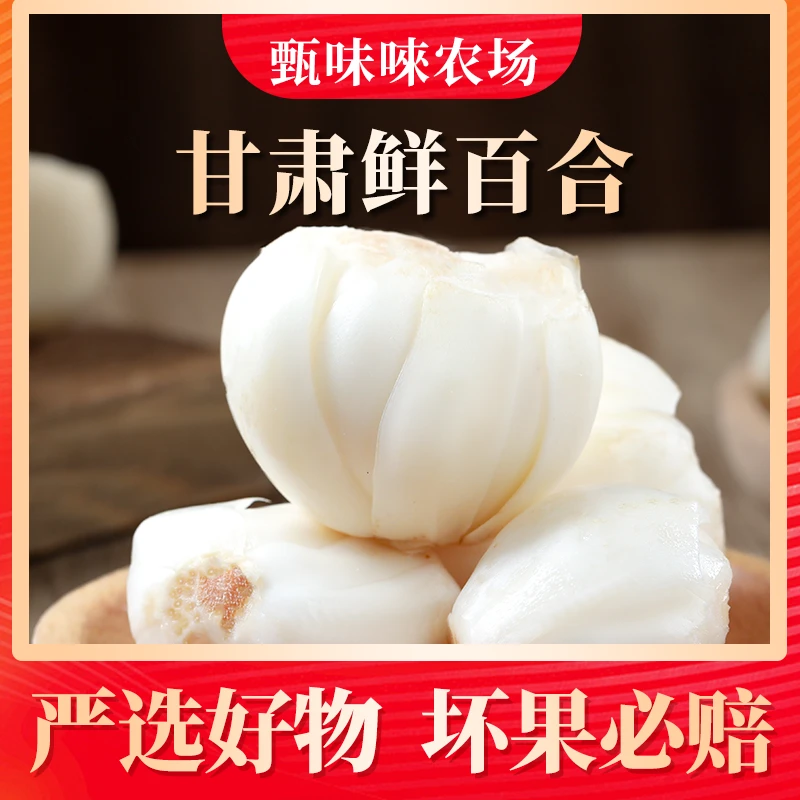 【甄味唻农场】甘肃兰州甜百合鲜百合真空袋2斤/2头皇/3头皇/4头皇