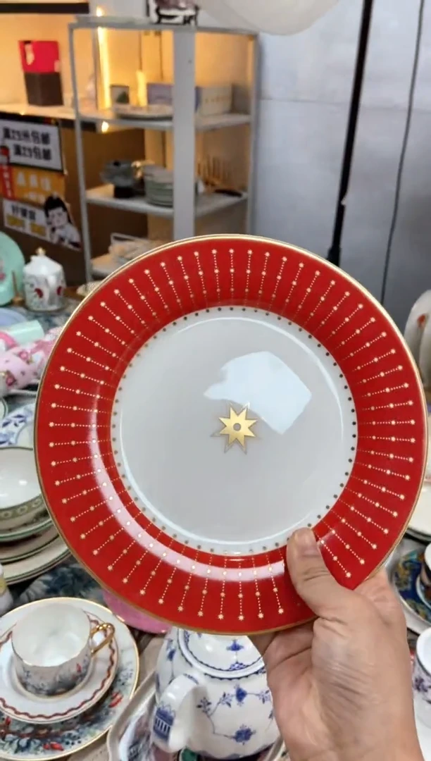 【闪购商品】瓷片陶瓷原单CC927餐具1个8寸