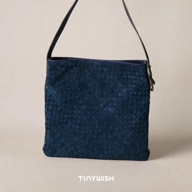 TINYWISH微许 编织化缘包 女士时尚田园清新单肩斜挎包