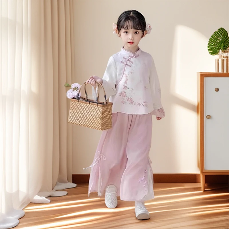 汉服中国风女2025新日常春季民族公主夏装唐装儿童秋宽松古风2