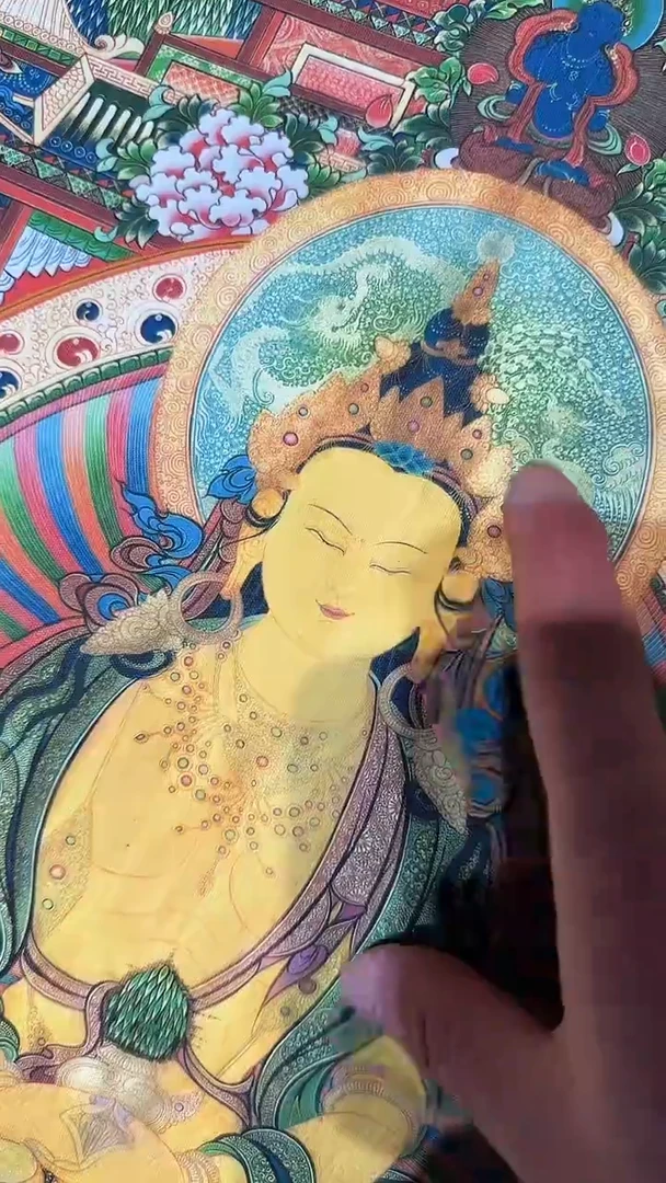 卷轴画【主播精品】高端卷轴画——唐卡AA77三怙主