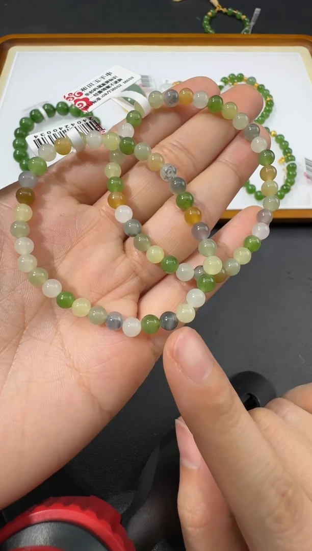 【闪购商品】和田玉手串未镶嵌H0216-S564-55多样性一件