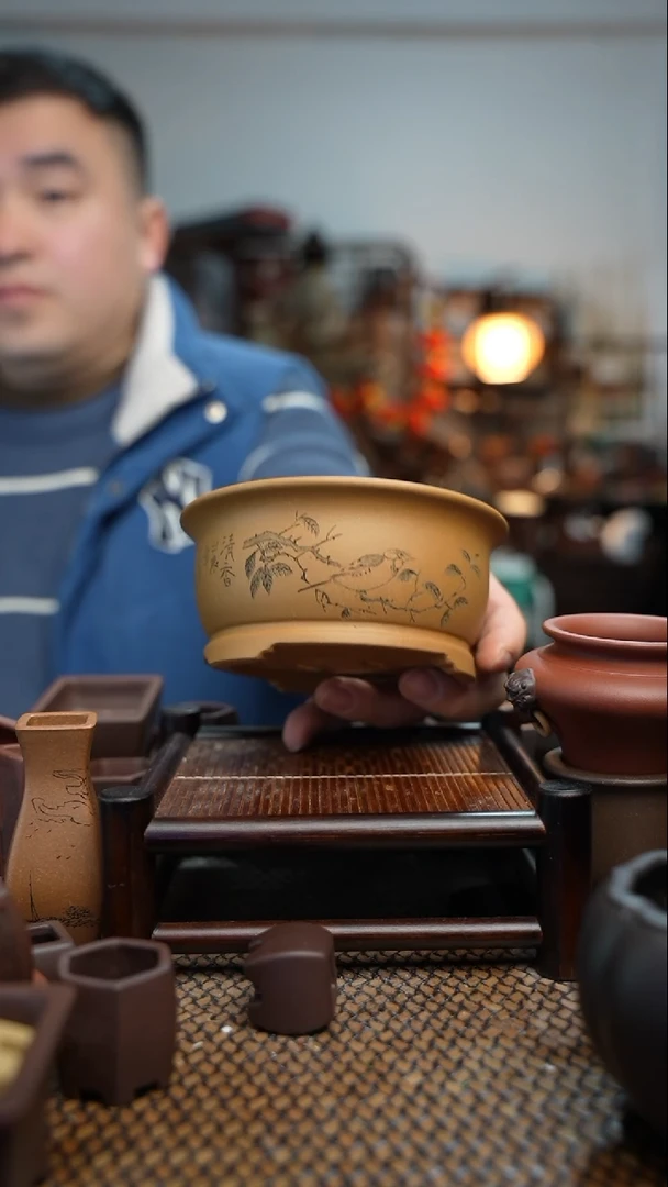 【闪购商品】紫砂花盆長木軒精品紫砂13*6