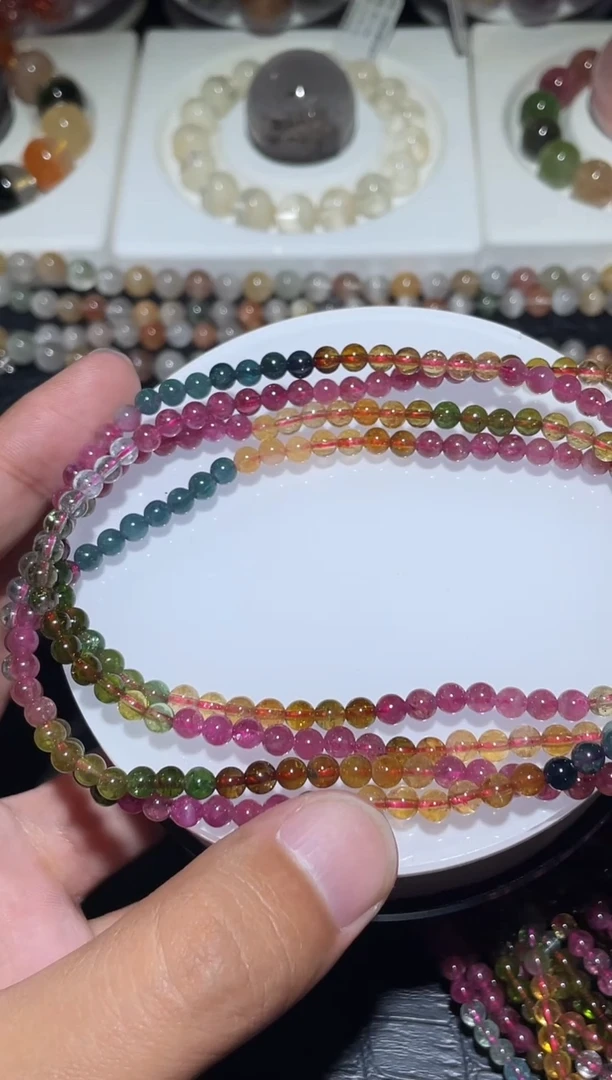 未镶嵌手链碧玺碧玺多圈A4（多样性发其一）