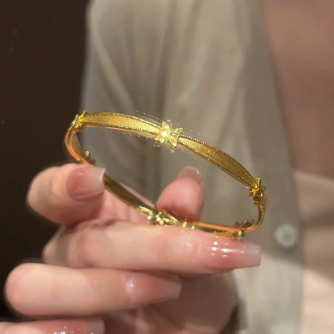 铜合金手镯 爆闪碎冰冰蝴蝶手镯女轻奢小众设计高级感精致手饰