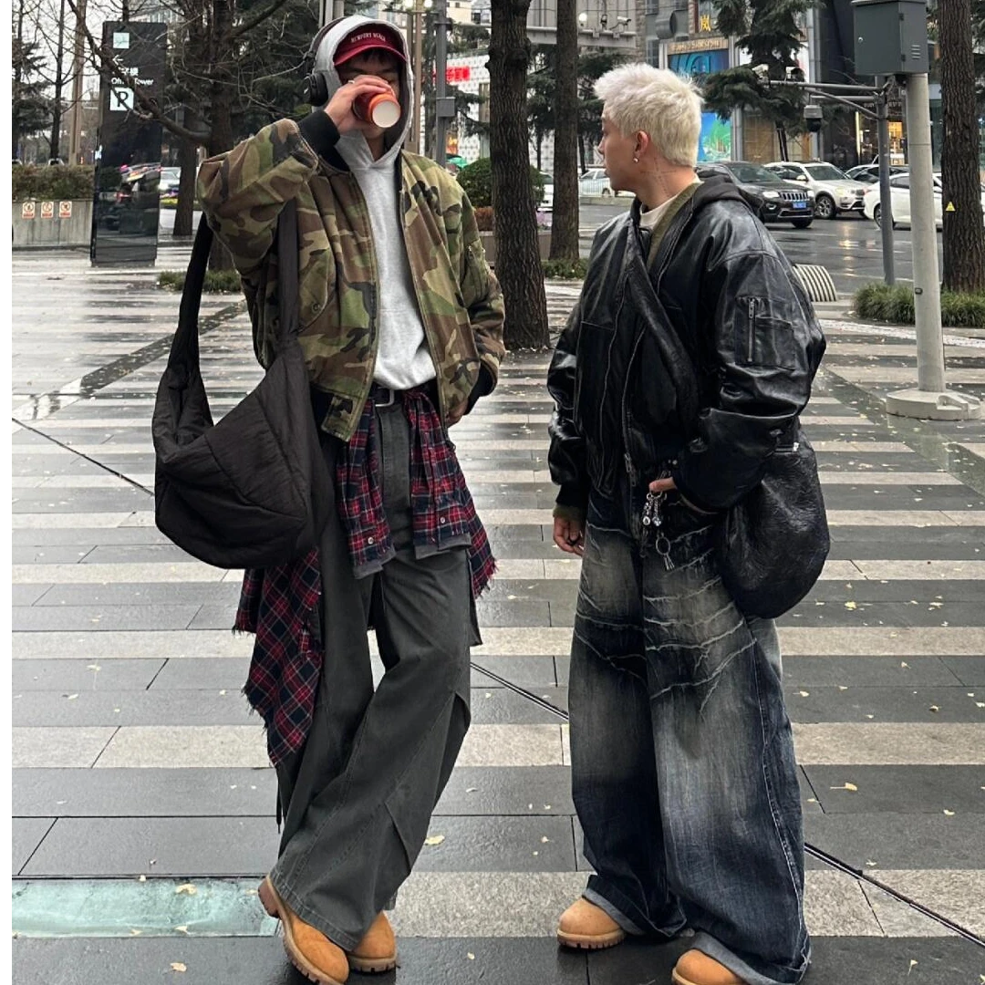 【牛魔王】日系潮牌风和海户外大口袋长裤