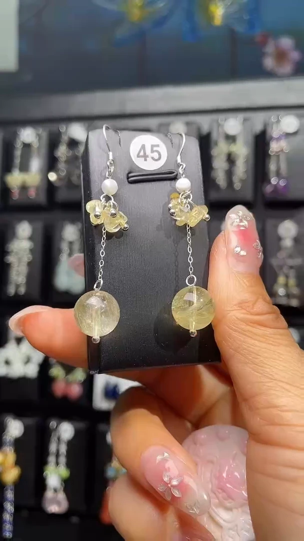 银S925镶嵌耳饰紫晶惜*惜缘