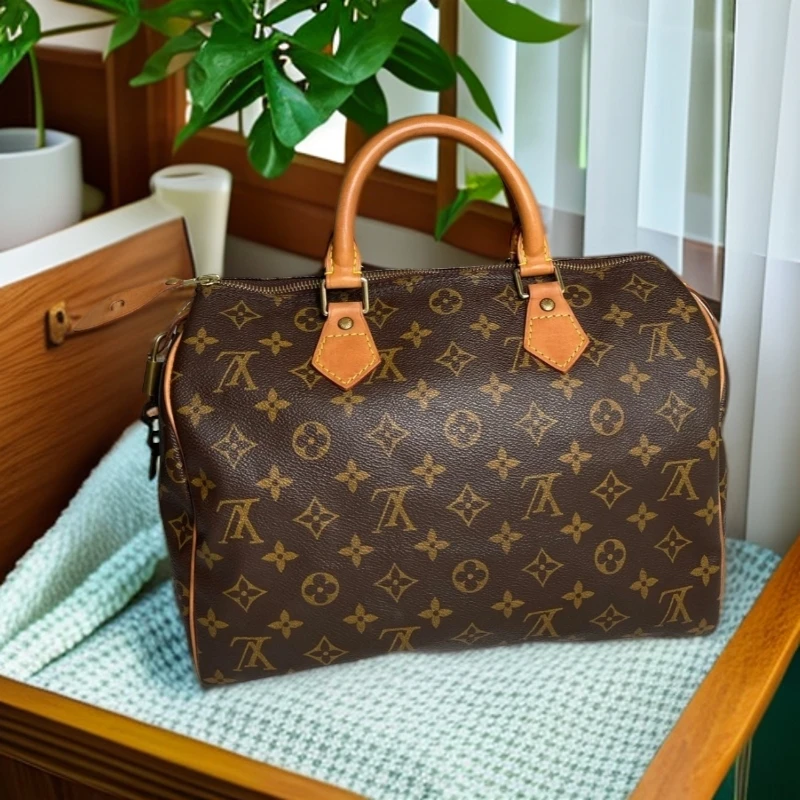 99新 LouisVuitton/路易威登 经典老花涂层帆布sp30手提包
