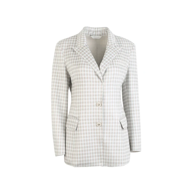 【许半夏推荐】X08BAE3104收腰坎肩气质休闲格子西装