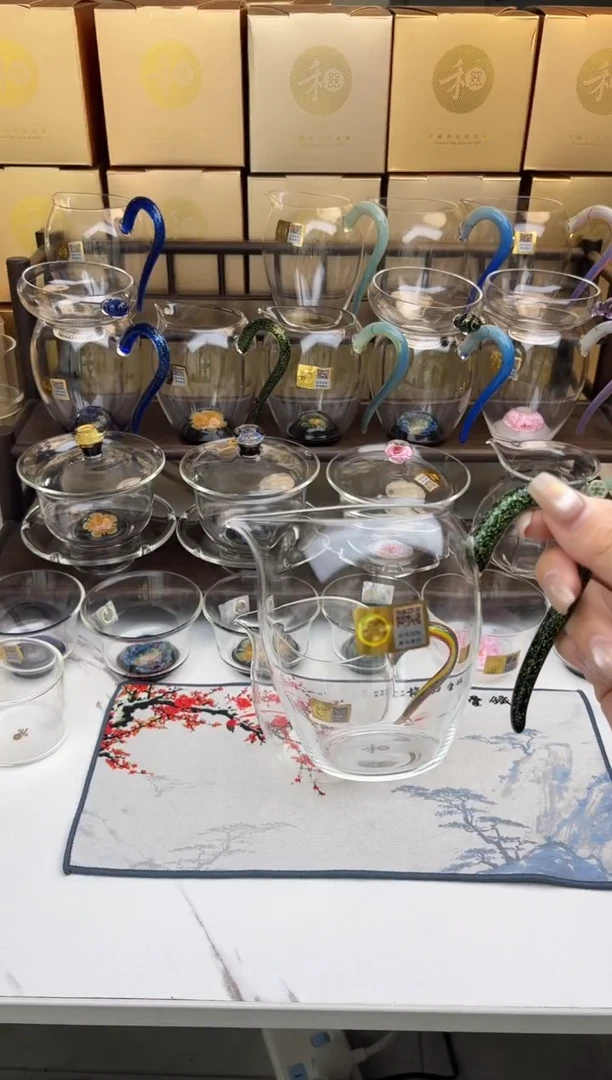 手工艺品玻璃心****孙禾器 怡然黑金茶海 普通盒