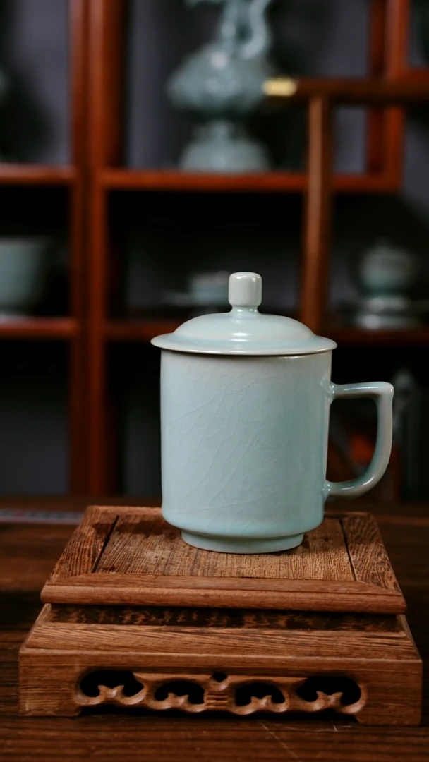 杯子陶招***福青霁汝窑仿古釉