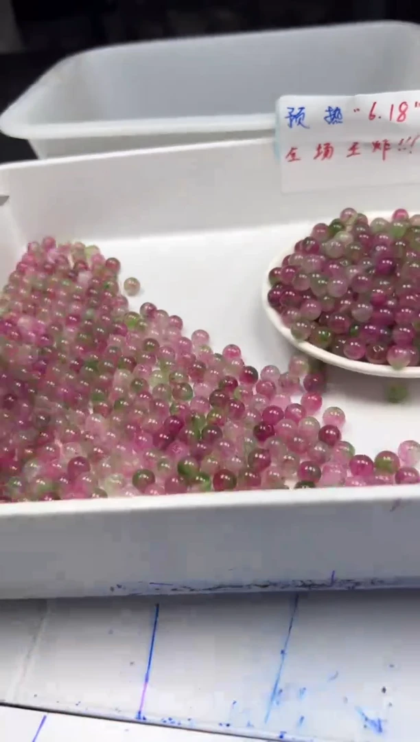 未镶嵌颈饰碧玺w1779西瓜碧玺8mm*30颗