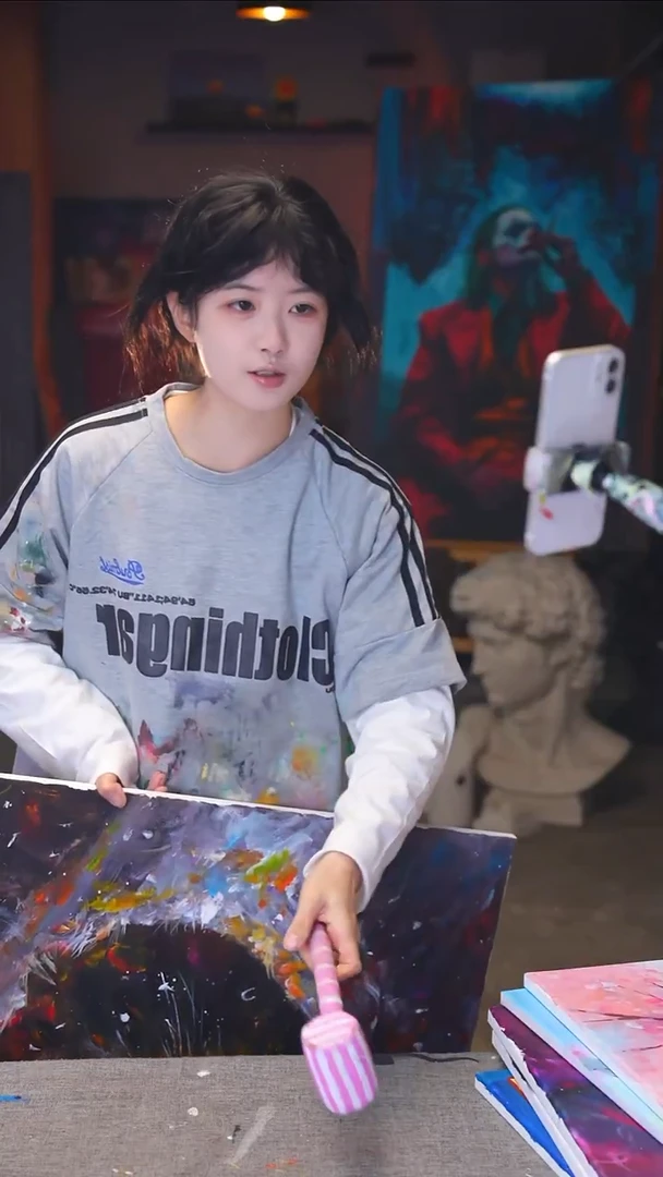 油画云****y猫咪丙烯画纯手绘