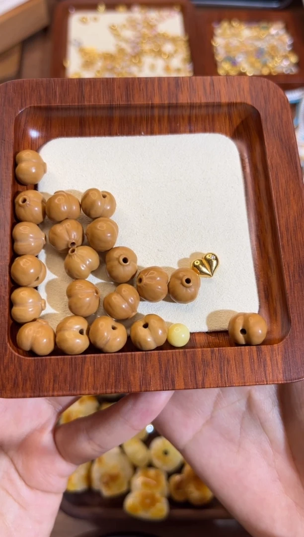 裸石蜜蜡未镶嵌薇*配珠套装