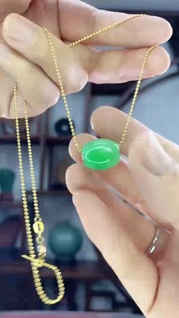 吊坠(赠链)未镶嵌翡翠X29阳绿路路通